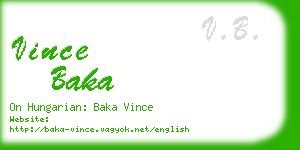 vince baka business card